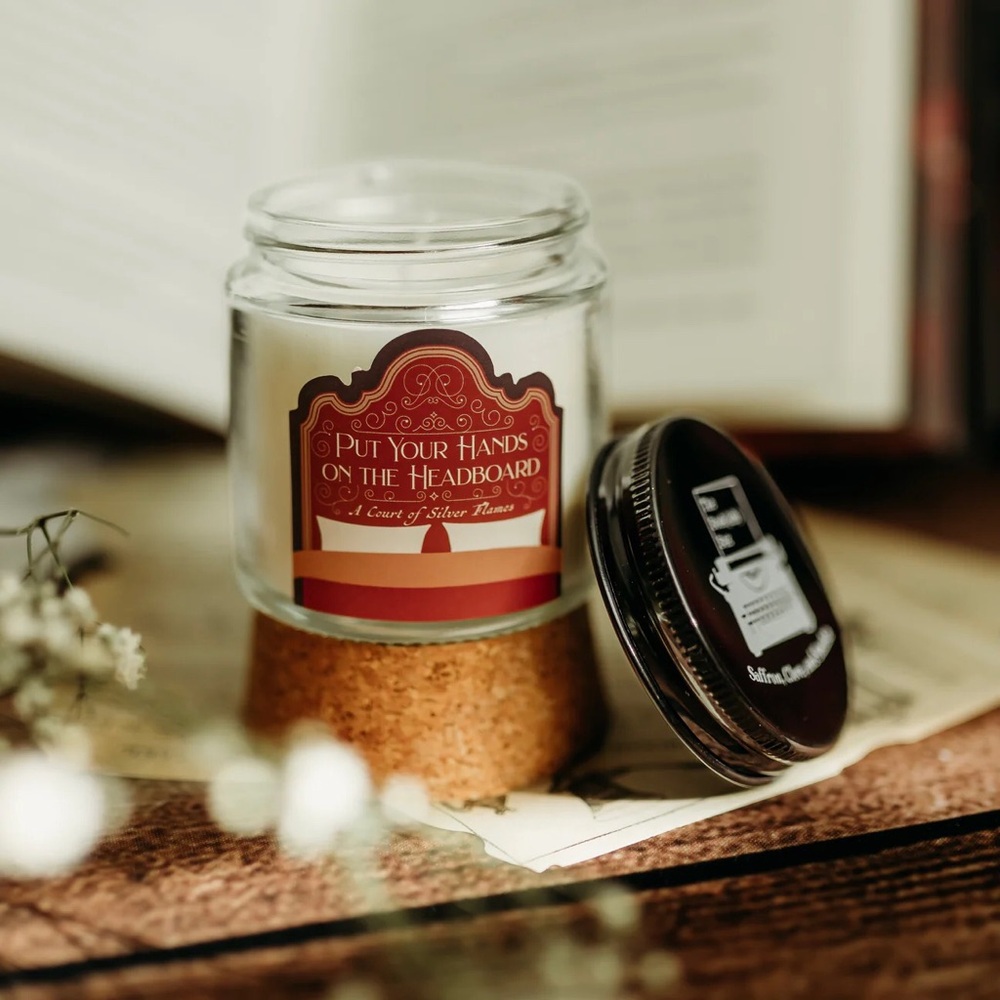 the bookish box a court of silver flames candle
